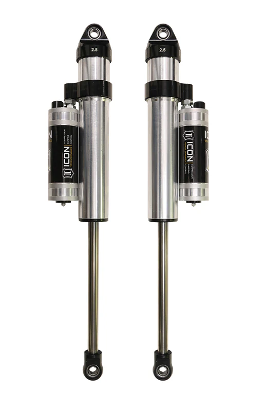 Icon 2.5 Piggyback Reservoir CDCV Shocks Pair for 2004-2008 Ford F150 4WD w/1" lift