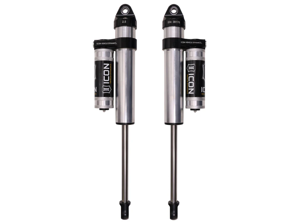 Icon 2.5 Piggyback Reservoir Shocks Front Pair for 2000-2005 Ford Excursion 4WD w/3-6" lift