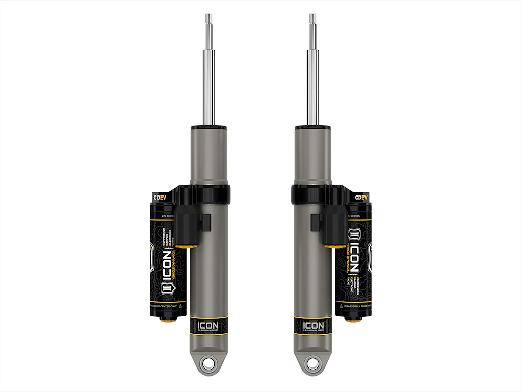 Icon 2.5 Piggyback Reservoir Shocks Rear Pair for 2014 Ram 2500 4WD