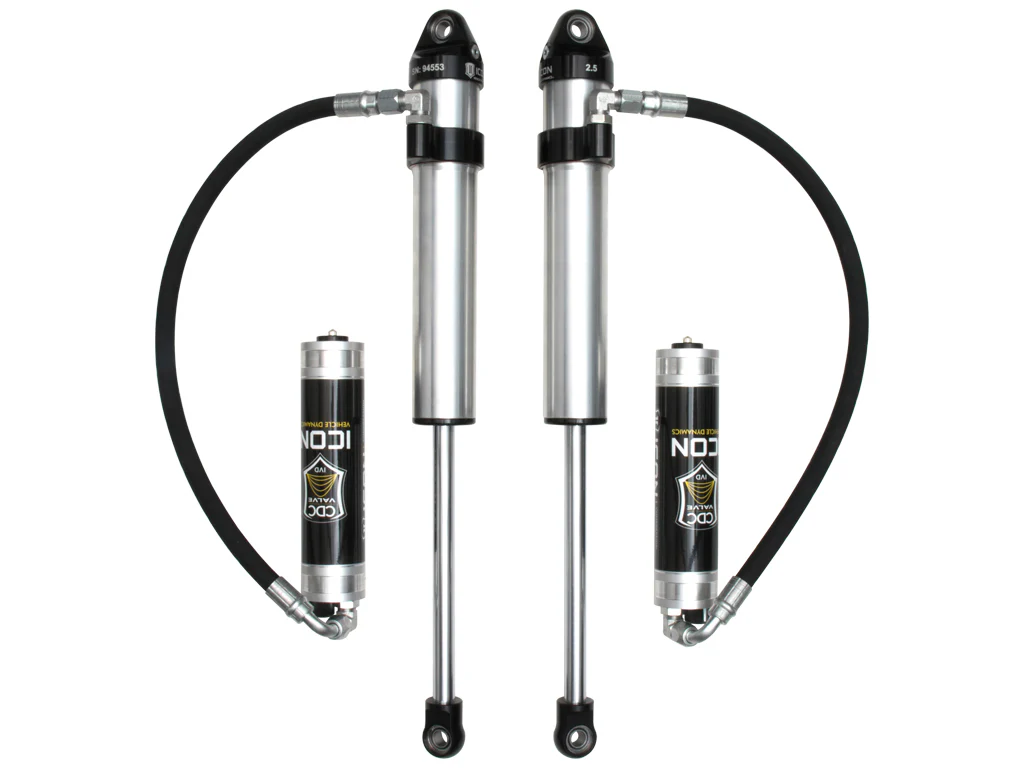 Icon 2.5 Remote Reservoir CDCV Shocks Pair for 2018-2024 Jeep Wrangler JL