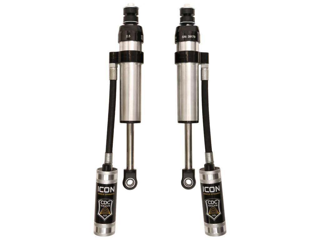 Icon 2.5 Remote Reservoir CDCV Shocks Pair for 1998-2007 Lexus LX470 w/0-3" lift