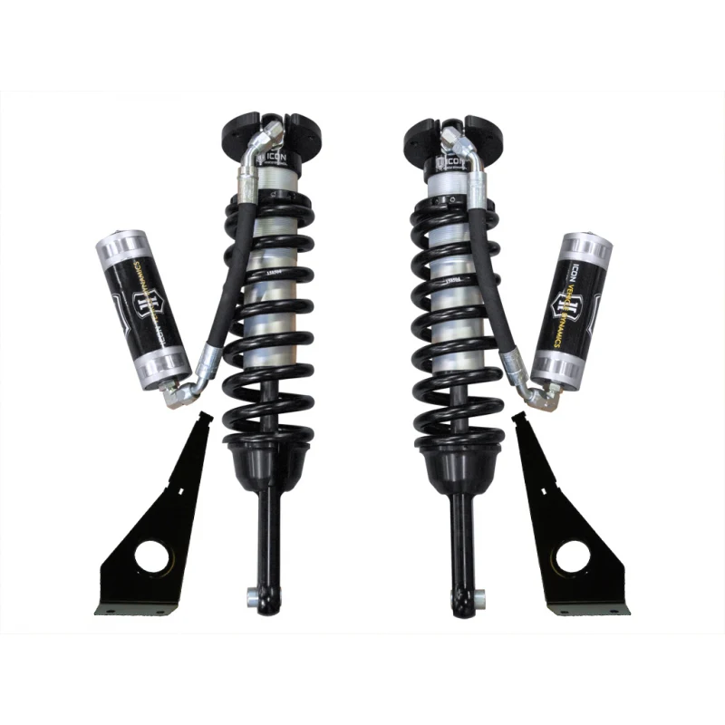 Icon 2.5 Remote Reservoir Coilovers Ext Travel Front Pair for 2010-2022 Lexus GX460 w/0-3.5" lift