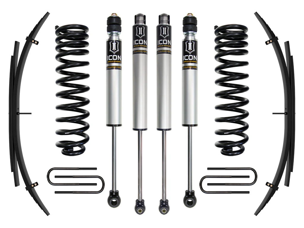 Icon 2.5" Stage 1 Suspension System w/Expansion Packs Kit for 2011-2016 Ford F250 Super Duty 4WD Diesel Extended Cab Pickup
