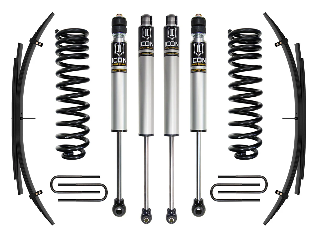 Icon 2.5" Stage 1 Suspension System w/Expansion Packs Kit for 2017-2019 Ford F350 Super Duty 4WD Diesel Std Cab Pickup