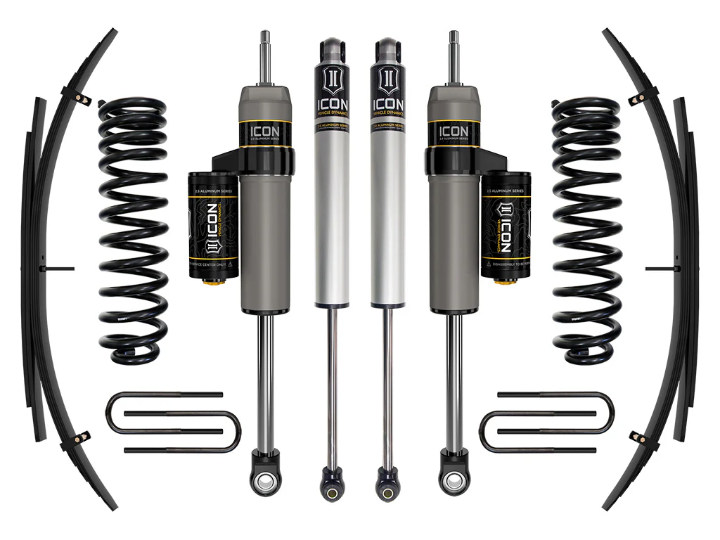 Icon 2.5" Stage 2 Suspension System w/Expansion Pack Kit for 2011-2016 Ford F350 Super Duty 4WD Diesel Std Cab Pickup