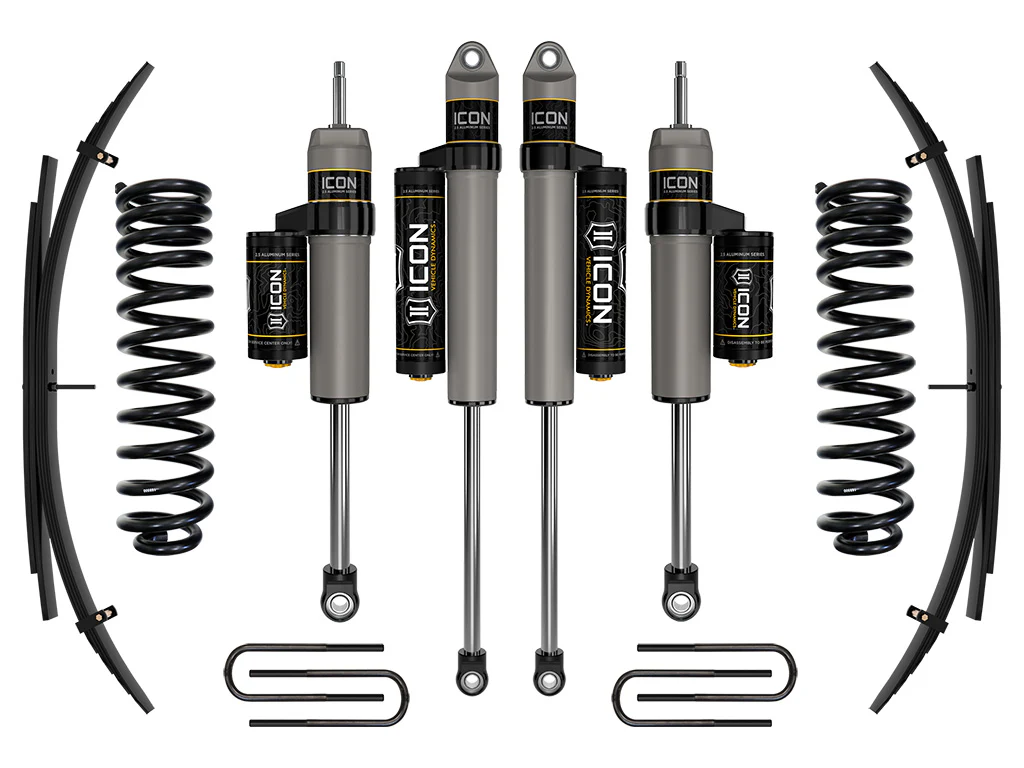Icon 2.5" Stage 2 Suspension System w/Expansion Pack Kit for 2017-2019 Ford F350 Super Duty 4WD Diesel Extended Cab Pickup
