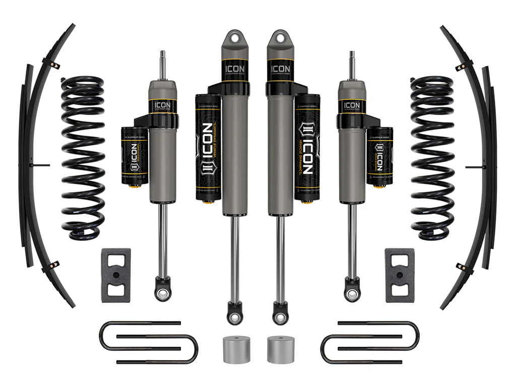 Icon 2.5" Stage 2 Suspension System w/Expansion Pack Kit for 2023 Ford F250 Super Duty Gas Crew Cab Pickup