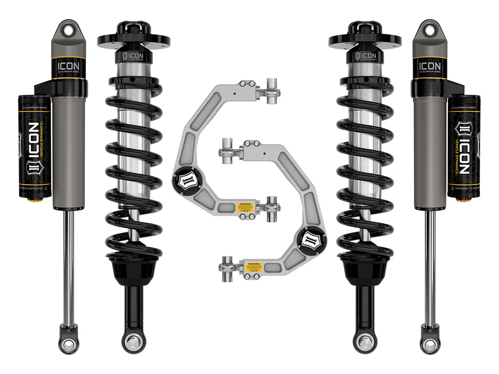 Icon 2.75-3.5" Stage 2 Suspension System w/Billet UCA Kit for 2021 Ford F150 4WD