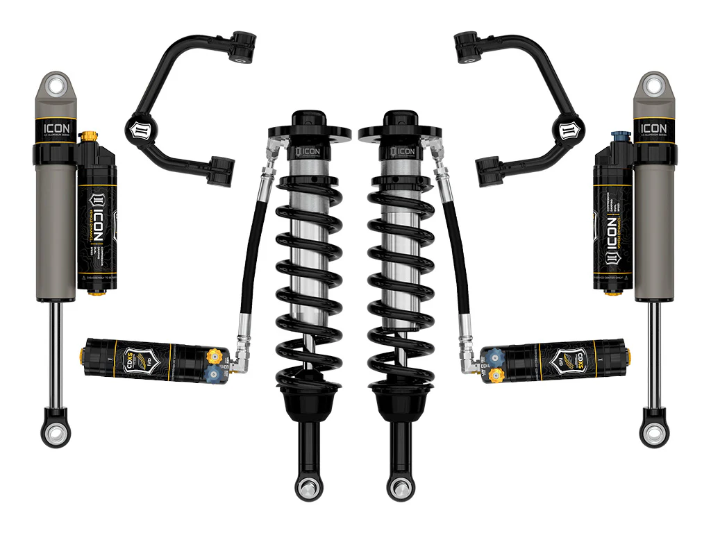 Icon 2.75-3.5" Stage 4 Suspension System CDXS Tubular Kit for 2021 Ford F150 4WD Diesel