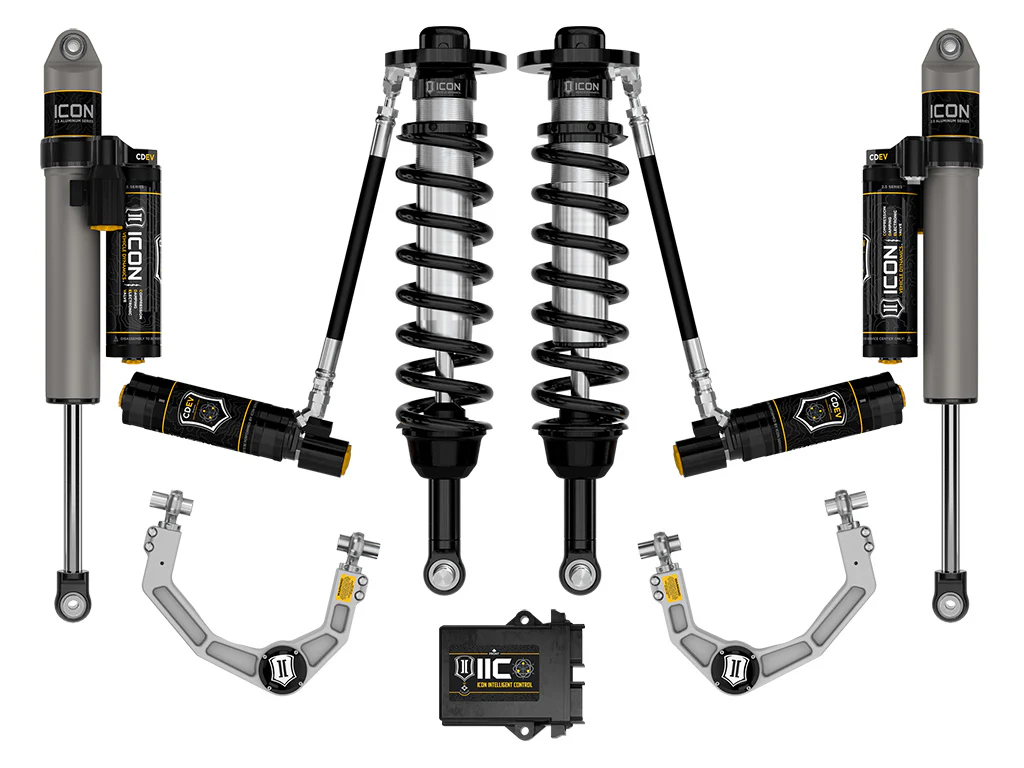 Icon 2.75-3.5" Stage 5 Suspension System w/Billet UCA Kit for 2021 Ford F150 4WD Gas