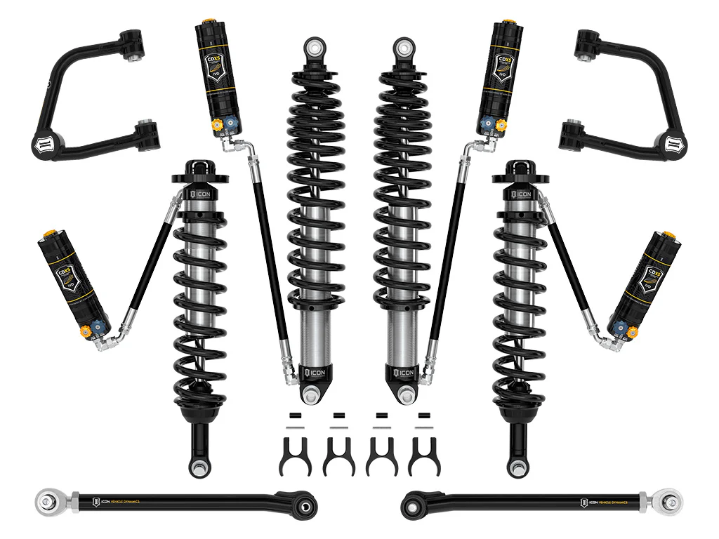 Icon 3-4" Lift Stage 6 Suspension System CDXS Tubular Kit for 2021-2023 Ford Bronco Heavy Rate Rear Springs