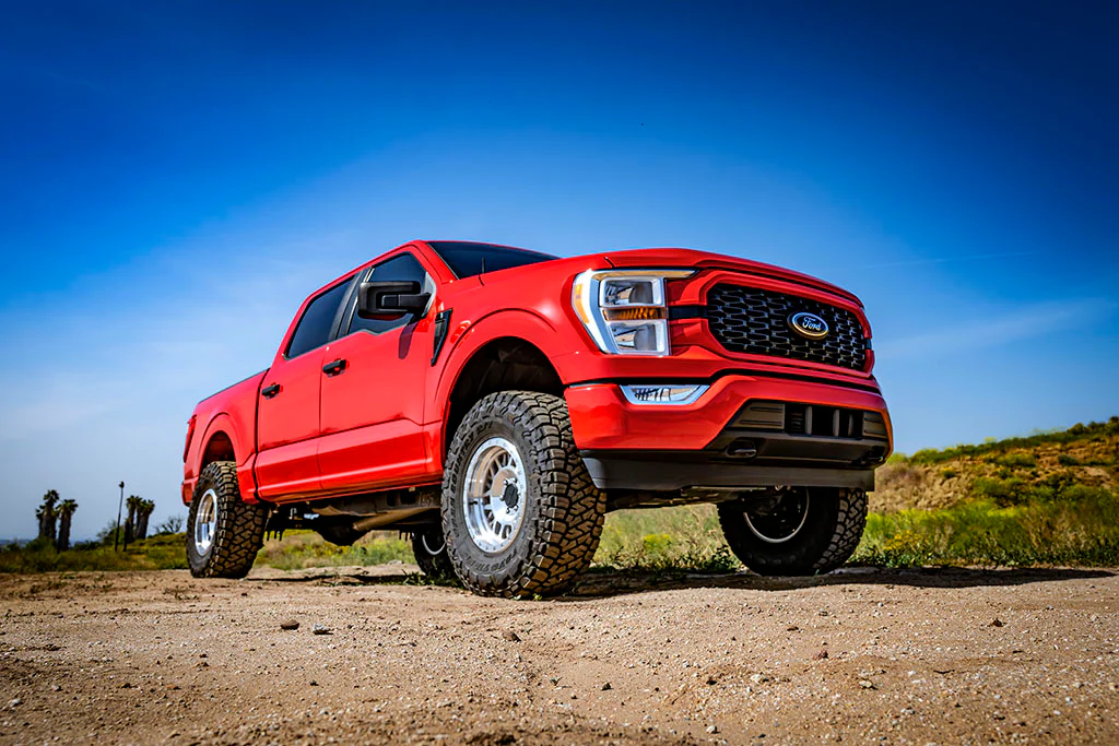Icon 3.5-4.5" Stage 4 Suspension System Tubular CDXS leaf Pack Kit for 2021 Ford F150 4WD Diesel