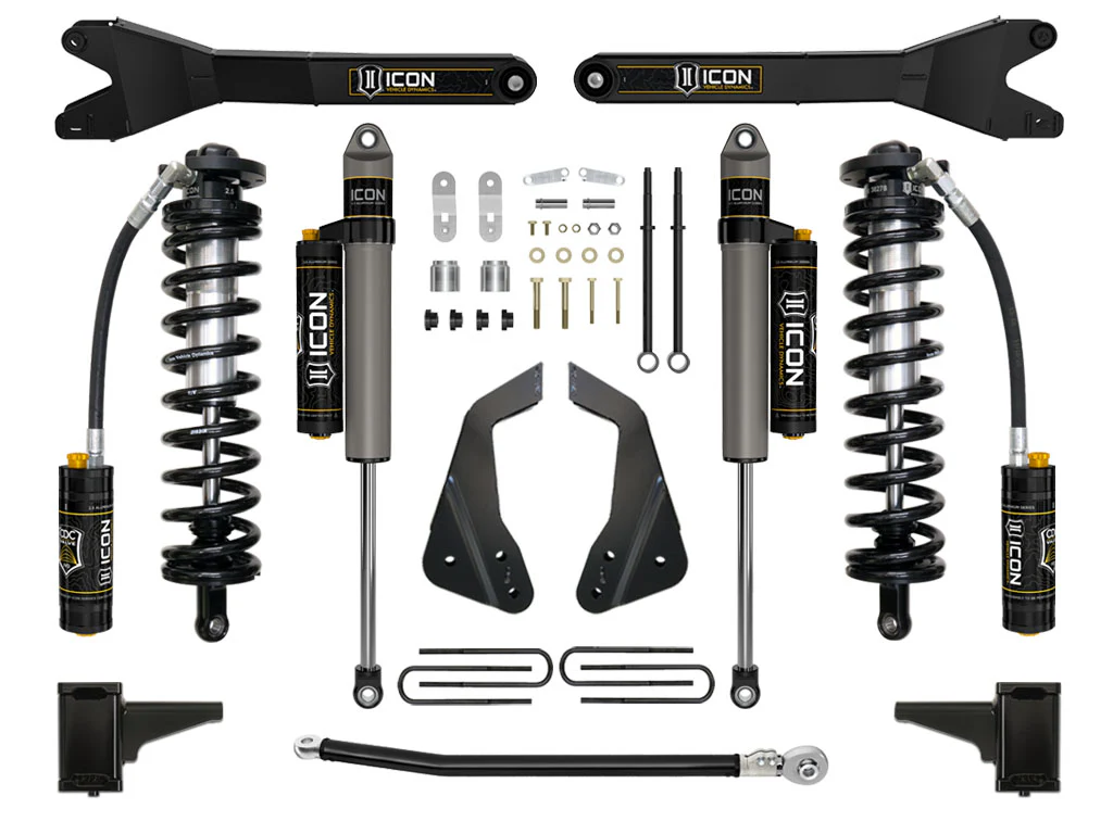Icon 4-5.5" Coilover Conversion System Stage 4 Kit for 2005-2007 Ford F350 Super Duty 4WD