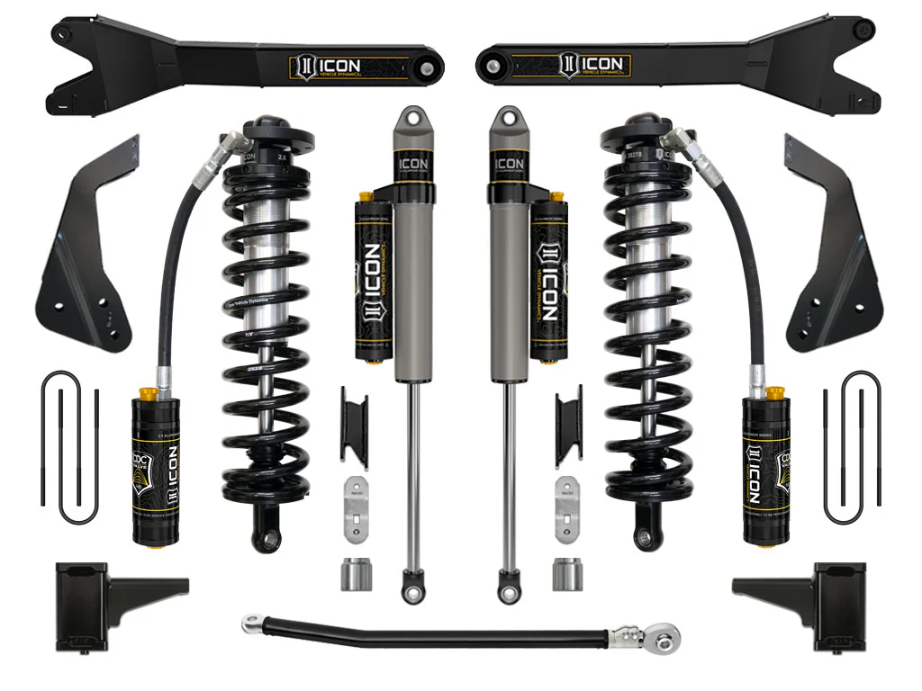 Icon 4.5-5" Coilover Conversion System Stage 4 Kit for 2008-2010 Ford F350 Super Duty 4WD