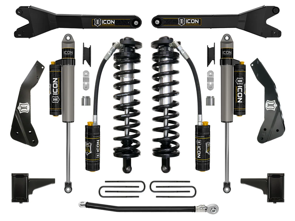Icon 4.5-5" Coilover Conversion System Stage 4 Kit for 2011-2016 Ford F350 Super Duty 4WD