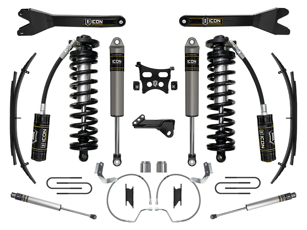 Icon 4-5.5" Stage 3 Coilover Conv System w/Radius Arms + Expansion Pack Kit for 2023-2025 Ford F250 Super Duty Diesel