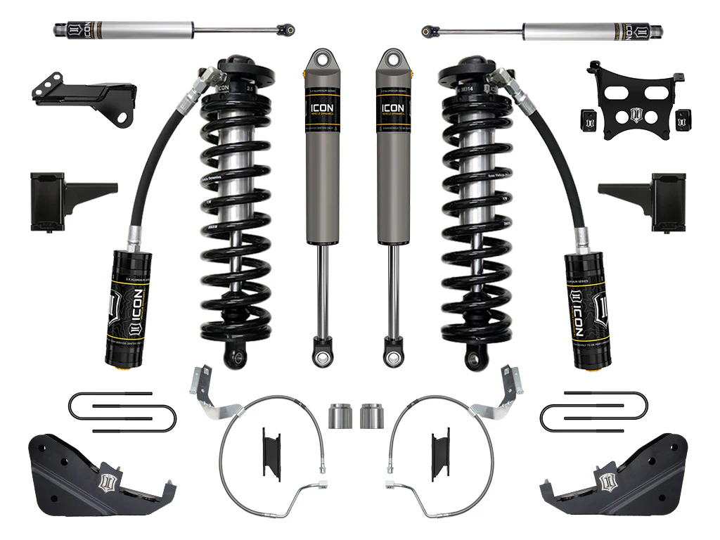 Icon 4-5.5" Stage 3 Coilover Conversion System Kit for 2023-2026 Ford F350 Super Duty 4WD Diesel Std Cab Pickup