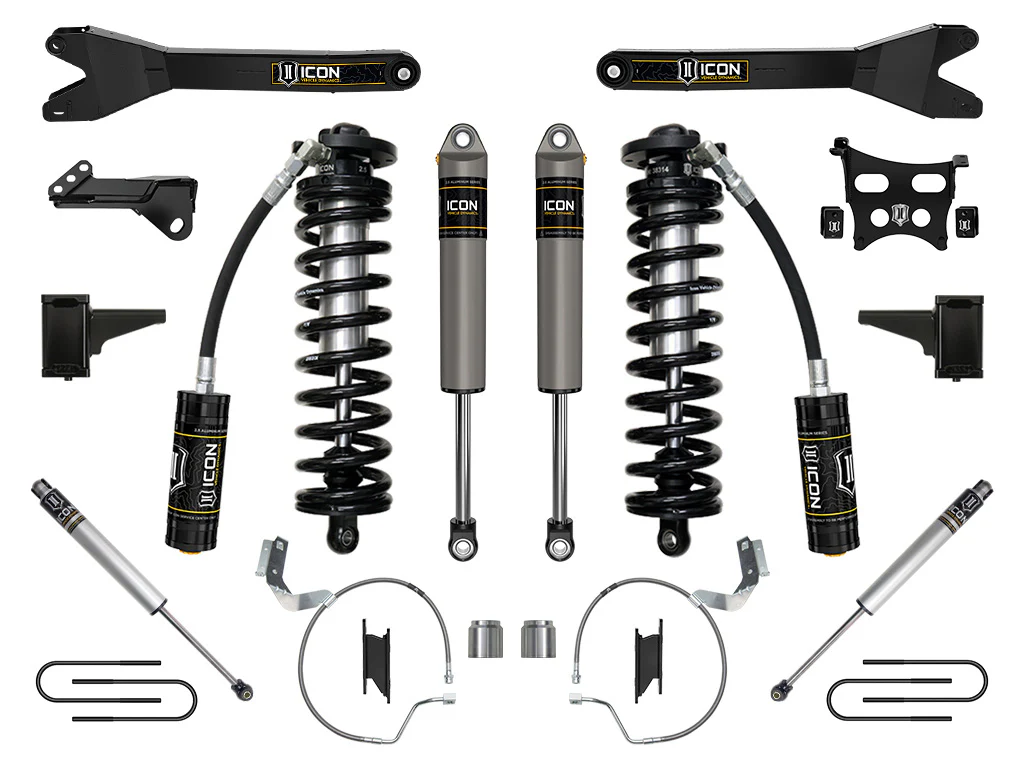 Icon 4-5.5" Stage 3 Coilover Conversion System w/Radius Arms Kit for 2023-2025 Ford F250 Super Duty Diesel
