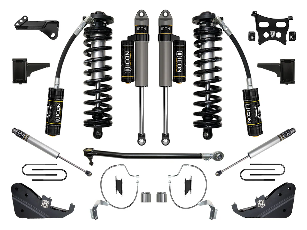 Icon 4-5.5" Stage 4 Coilover Conversion System Kit for 2023-2025 Ford F250 Super Duty Gas Std Cab Pickup