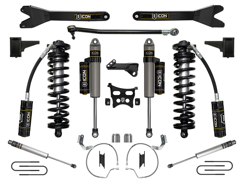 Icon 4-5.5" Stage 4 Coilover Conversion System w/Radius Arms Kit for 2023-2025 Ford F250 Super Duty Diesel