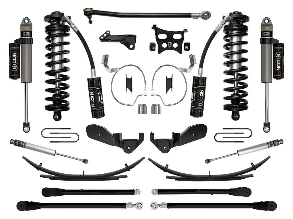 Icon 4-5.5" Stage 6 Coilover Conversion System w/Expansion Packs Kit for 2023-2025 Ford F250 Super Duty Flex