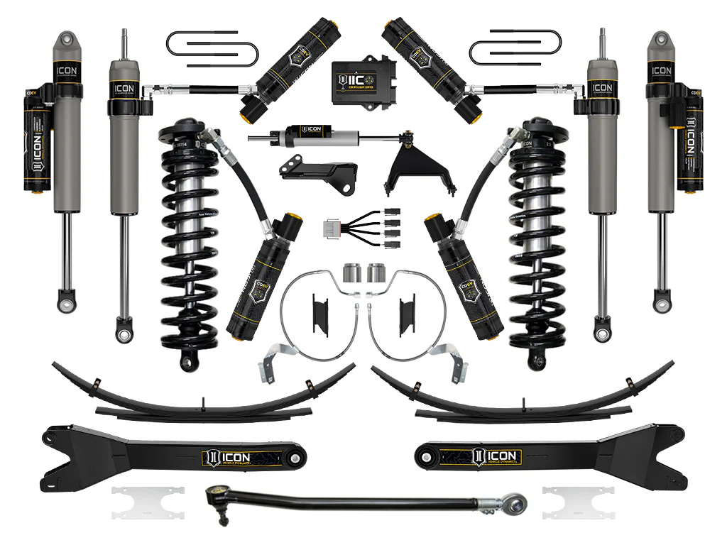 Icon 4-5.5" Stage 9 Coilover Conv Systemw/Radius Arms + Expansion Pack Kit for 2023-2025 Ford F250 Super Duty Gas