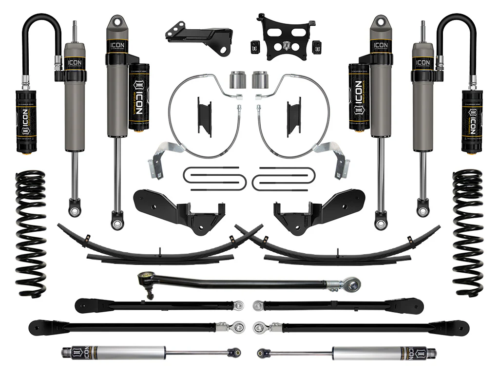 Icon 4.5" Stage 6 Suspension System w/Expansion Packs Kit for 2023-2025 Ford F250 Super Duty Diesel Extended Cab Pickup