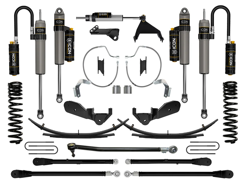 Icon 4.5" Stage 7 Suspension System w/Expansion Packs Kit for 2023-2026 Ford F350 Super Duty 4WD Gas Extended Cab Pickup