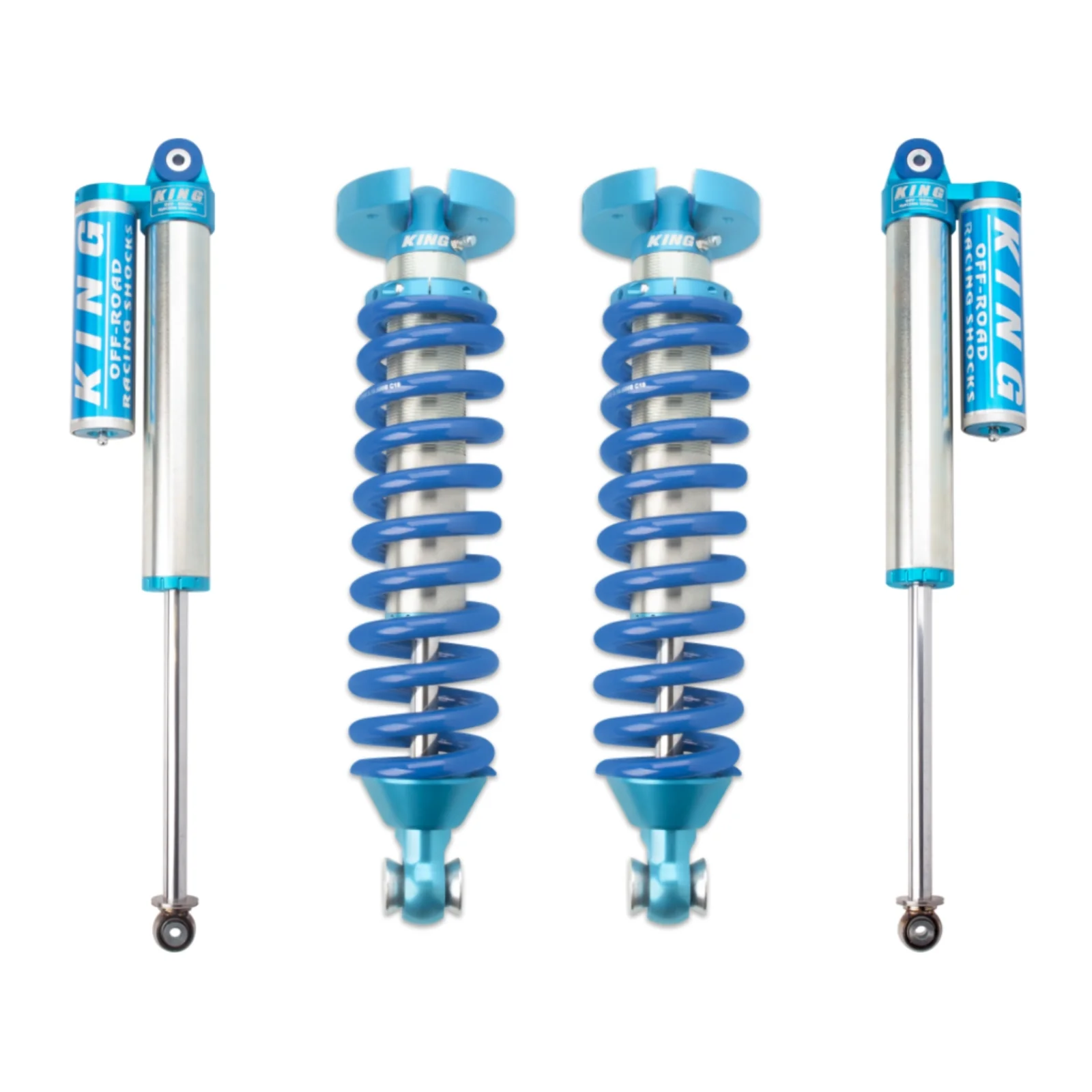 King Shocks 2.5 Performance Coilovers + Rear Reservoir Shocks Set for 2009-2013 Ford F150 RWD w/0-3" lift