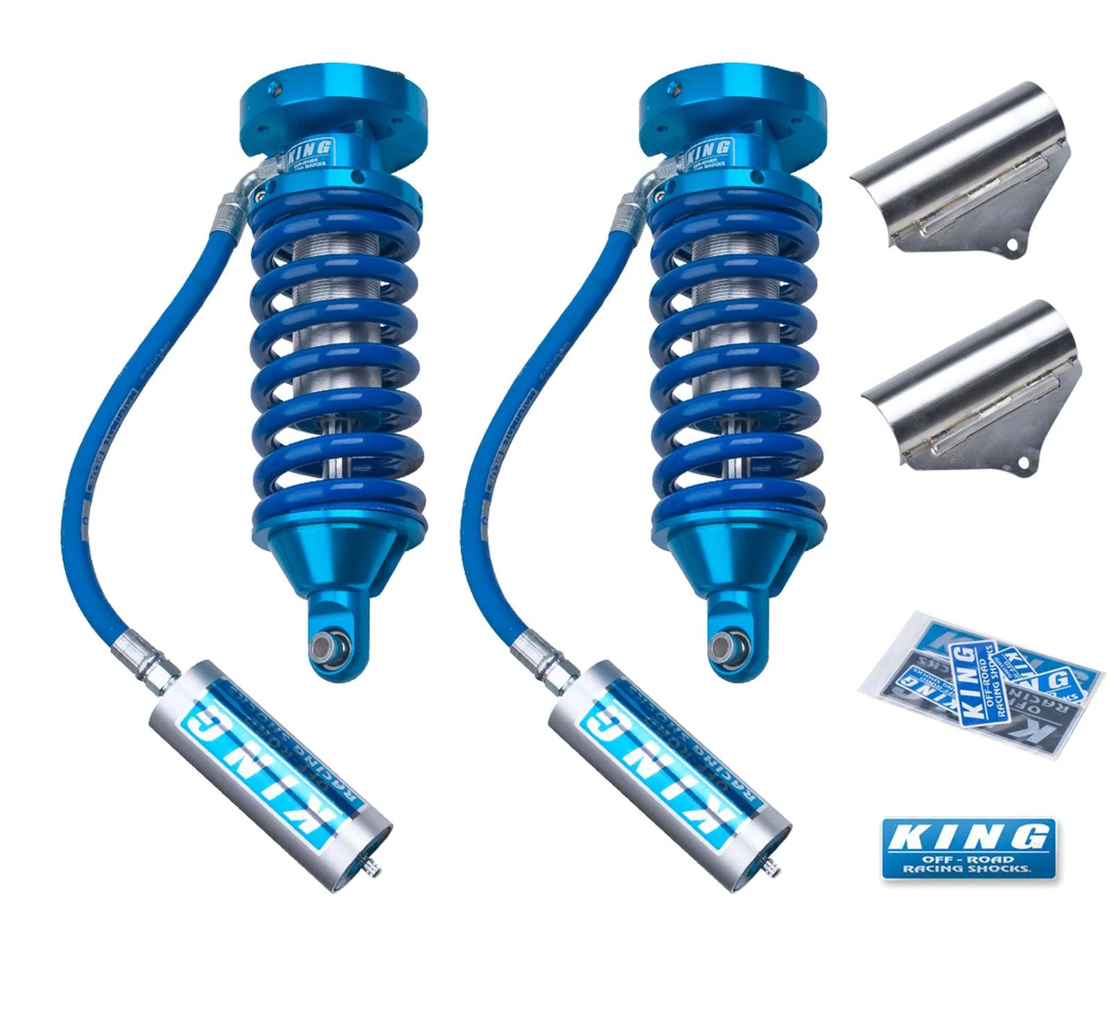 King Shocks 2.5 Performance Coilovers w/ Remote Reservoir Front Pair for 2005-2020 Nissan Navara 4WD w/0-2.5" lift