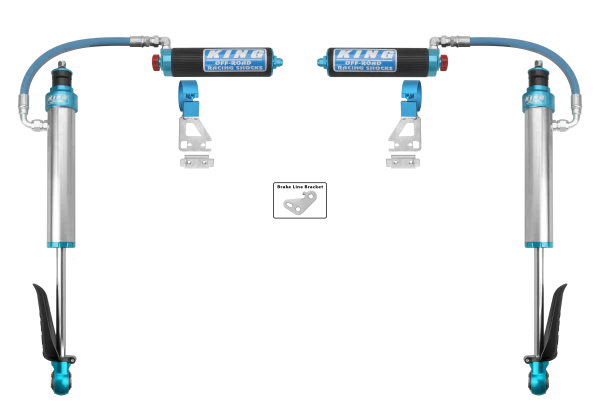 King Shocks 2.5 Performance w/ Remote Reservoir Rear Pair for 2024 Toyota Tacoma 4WD - Image 2