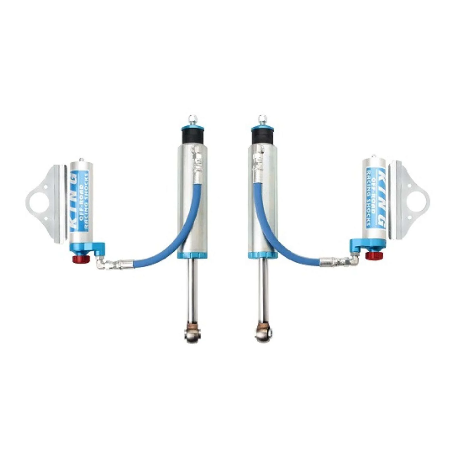 King Shocks 2.5 Performance w/ Remote Reservoir Shocks Front Pair for 2000-2010 Chevrolet Silverado 2500 HD 4WD w/0-2.5" lift - Image 2