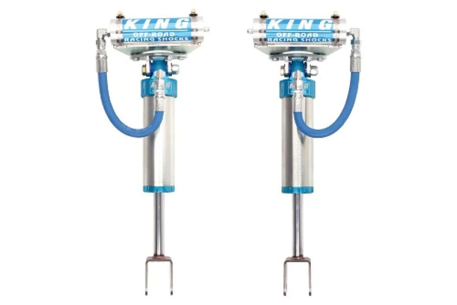King Shocks 2.5 Performance w/ Remote Reservoir Shocks Front Pair for 2011-2022 GMC Sierra 2500 HD 4WD w/0" lift
