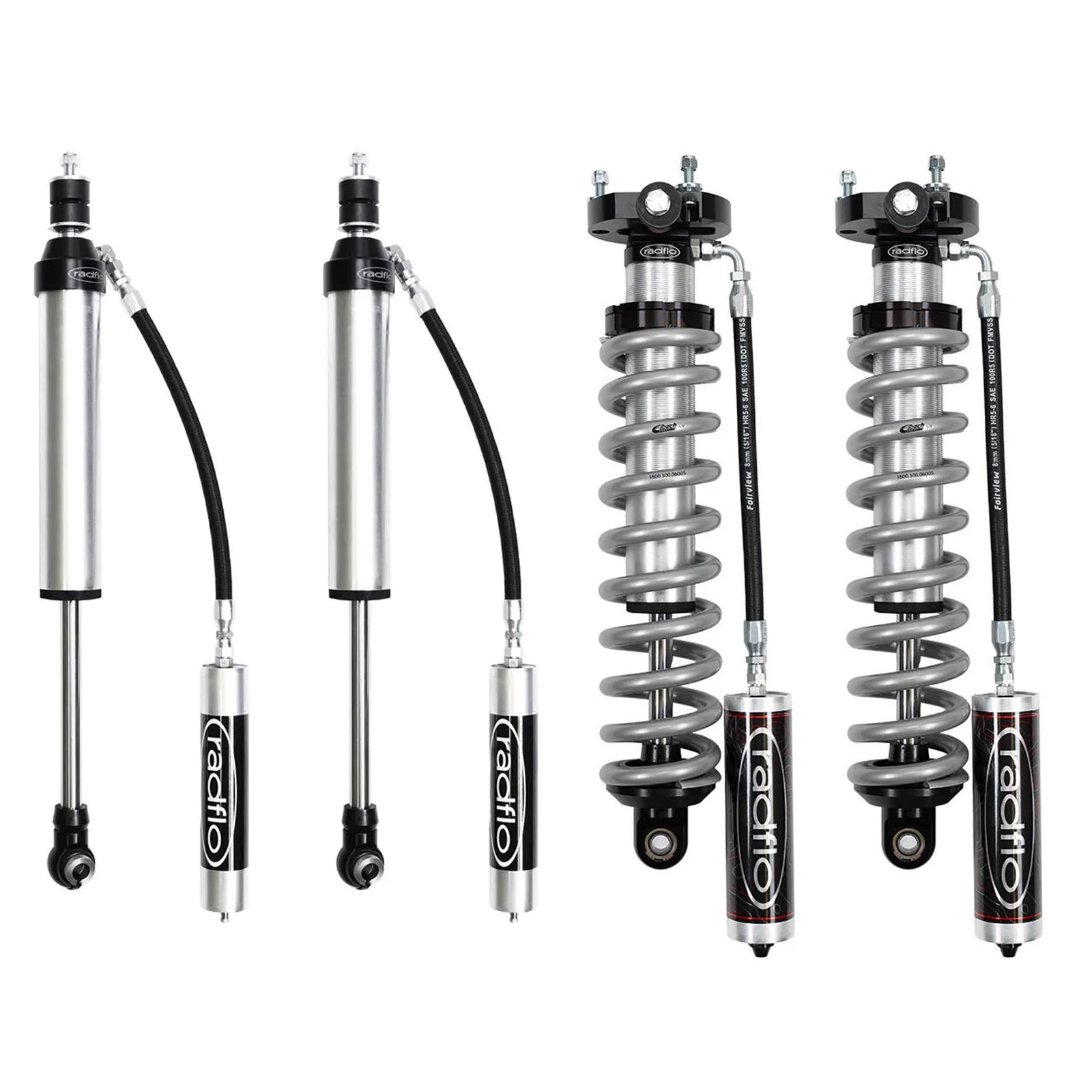 Radflo 2.5 600R Pro Coilover Kit + Remote Reservoir for 2025-2026 Toyota 4Runner w/2-2.5" lift