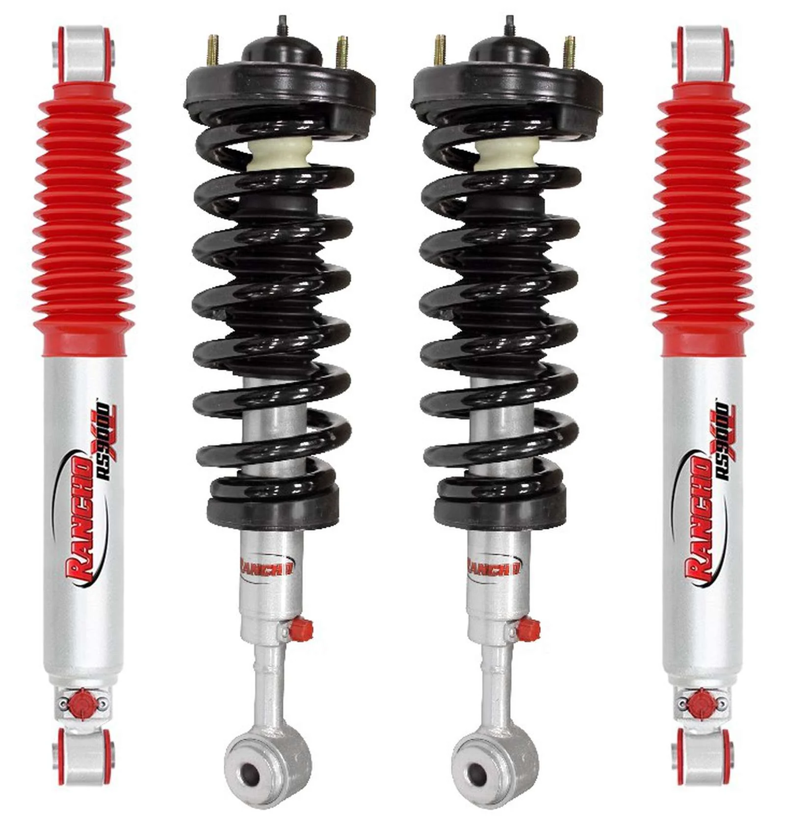 Rancho Quicklift Leveling Strut + RS9000XL Adjustable Shocks Set for 2004-2008 Ford F150 4WD