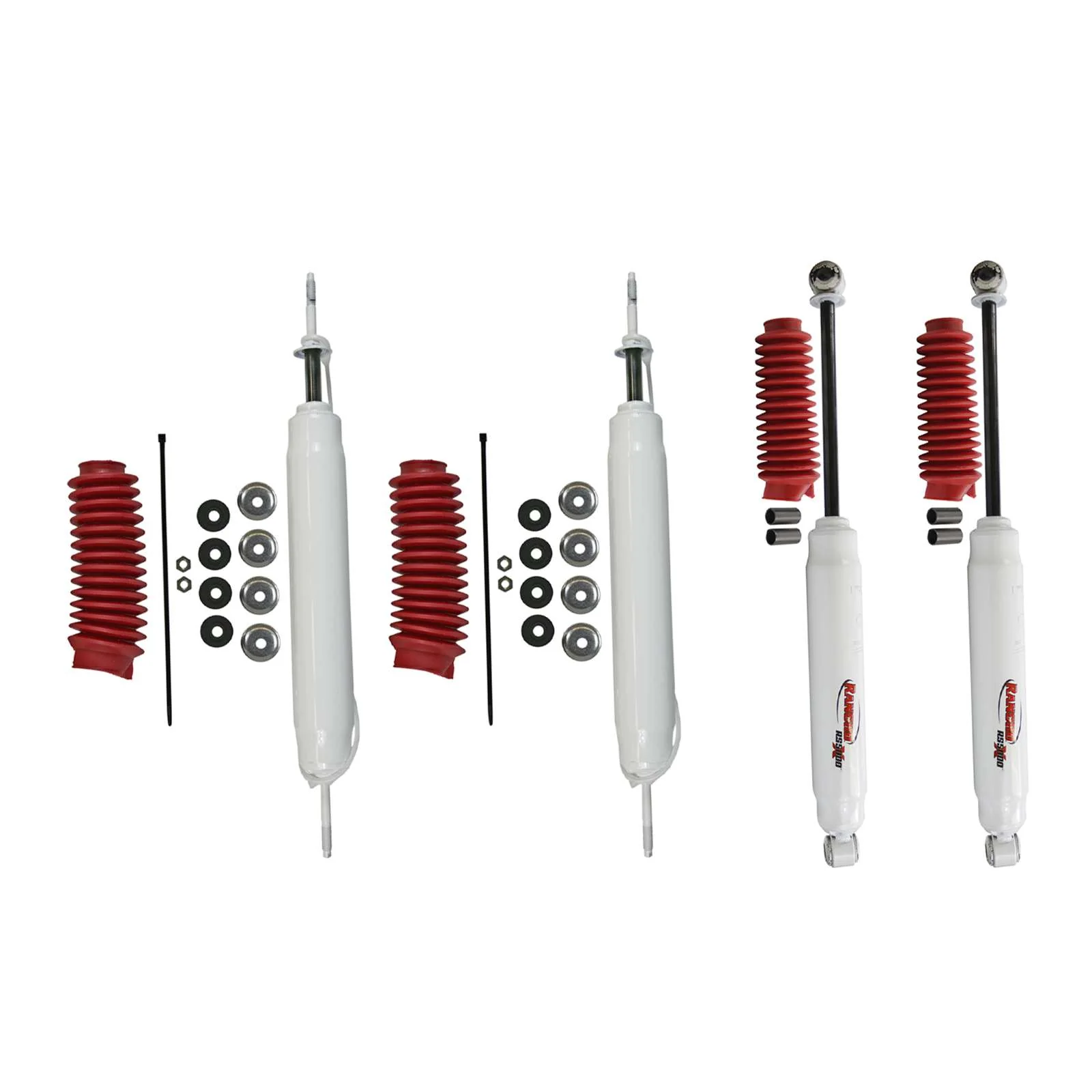 Rancho RS5000X Gas Shocks Set for 1961-1965 Ford F250 4WD w/3-4" lift
