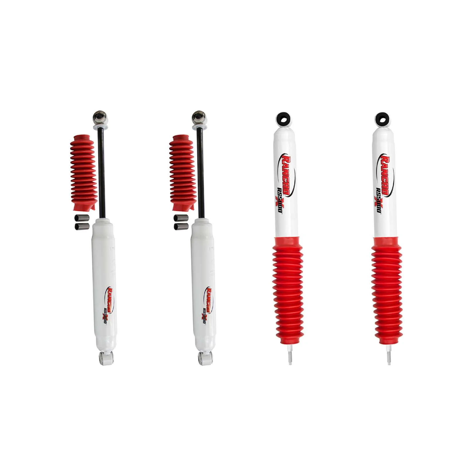 Rancho RS5000X Gas Shocks Set for 1980-1986 Ford F250 4WD w/0" lift