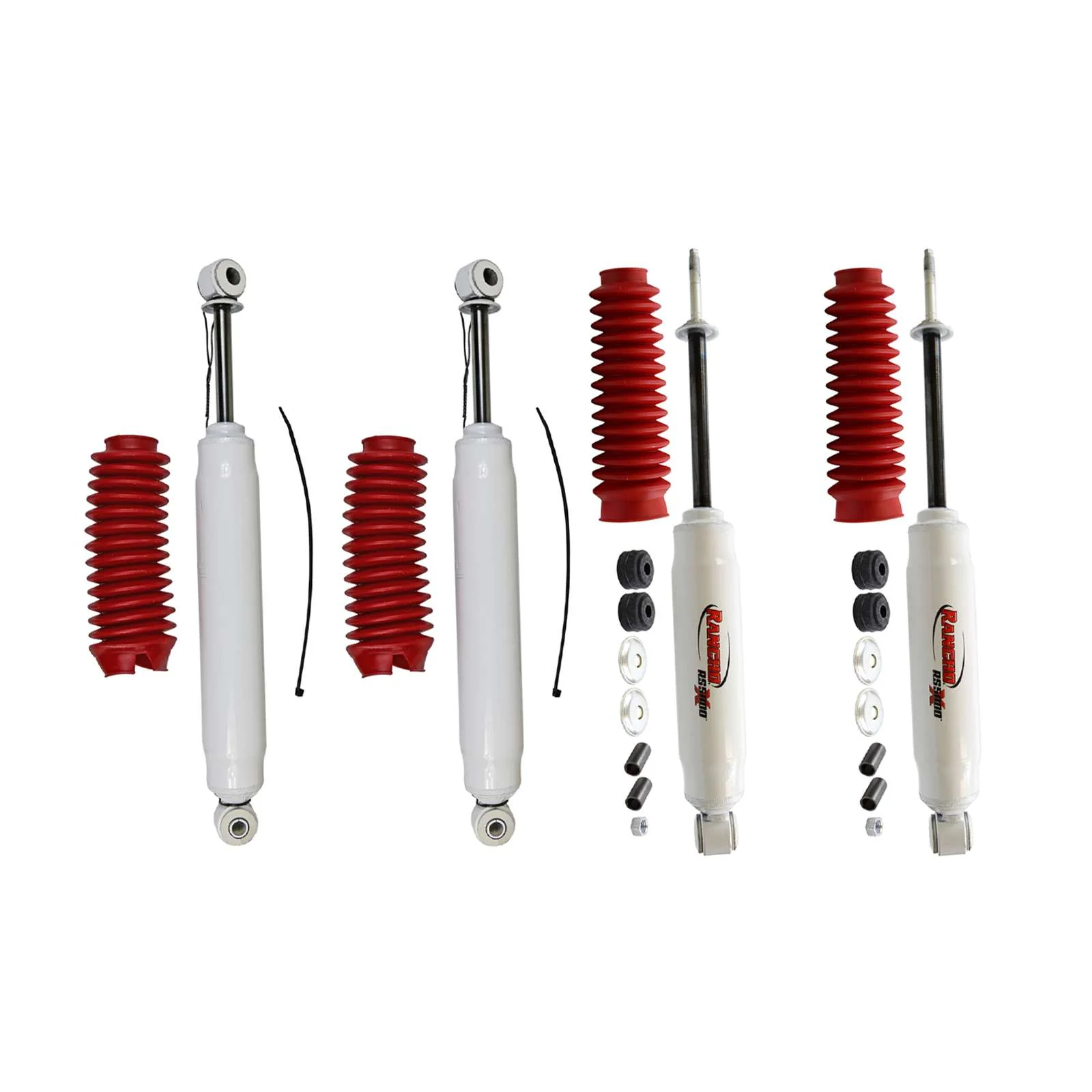 Rancho RS5000X Gas Shocks Set for 1995 Ford Ranger RWD w/2.5" lift
