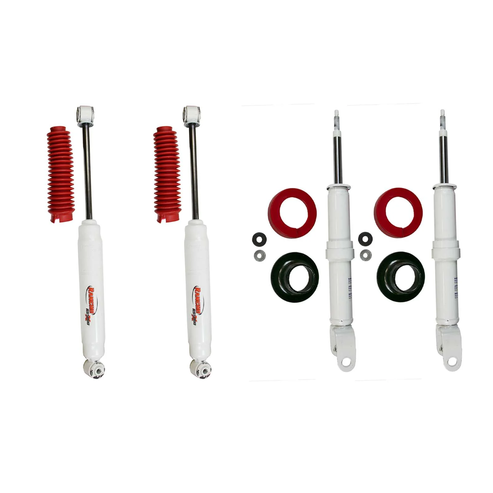 Rancho RS5000X Gas Strut & Shocks Set for 2010-2011 Dodge Dakota 4WD RWD w/0" lift