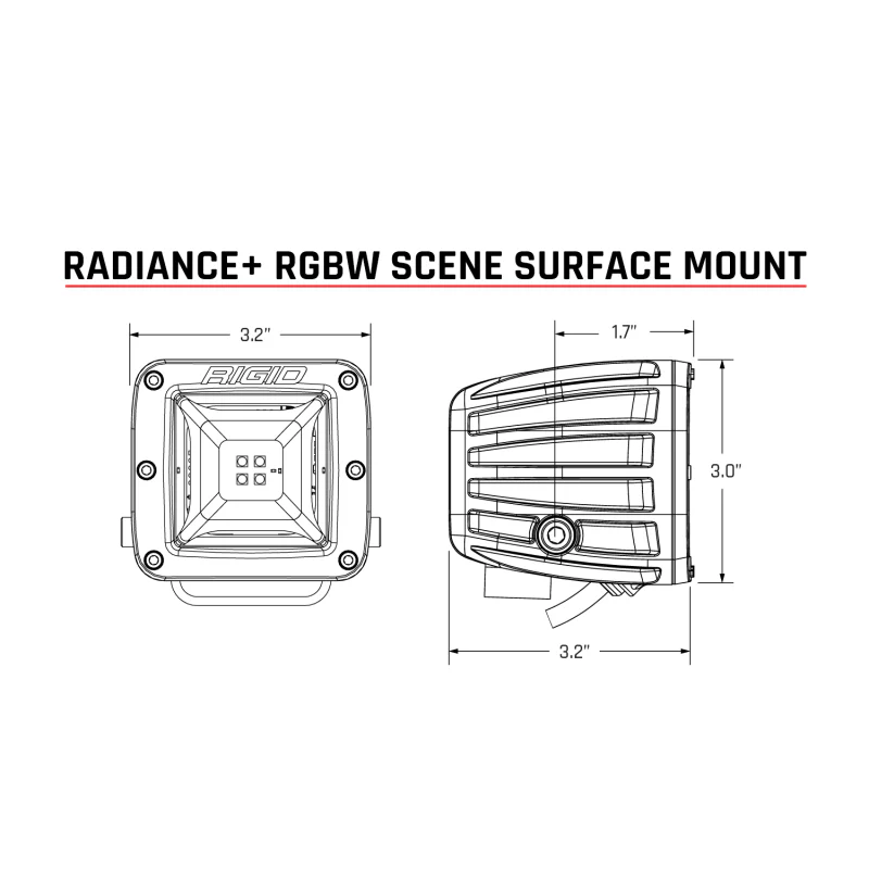 Rigid Industries Radiance+ Scene RGBW Surface Mount - Pair - Image 6